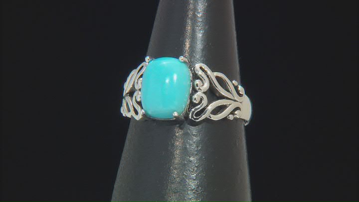 Blue Sleeping Beauty Turquoise Sterling Silver Solitaire Ring Video Thumbnail