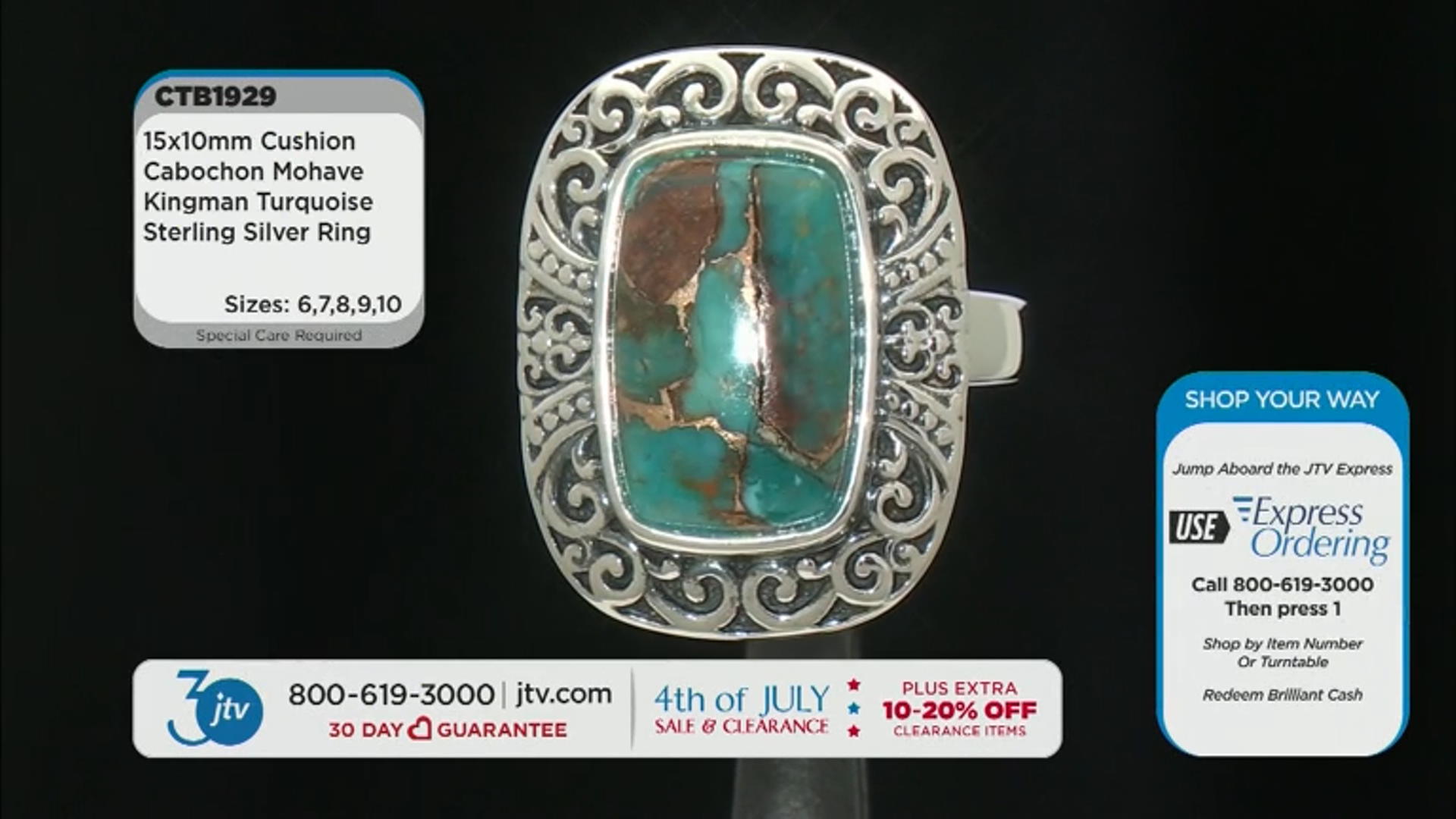 Mohave Kingman Turquoise Sterling Silver Ring Video Thumbnail