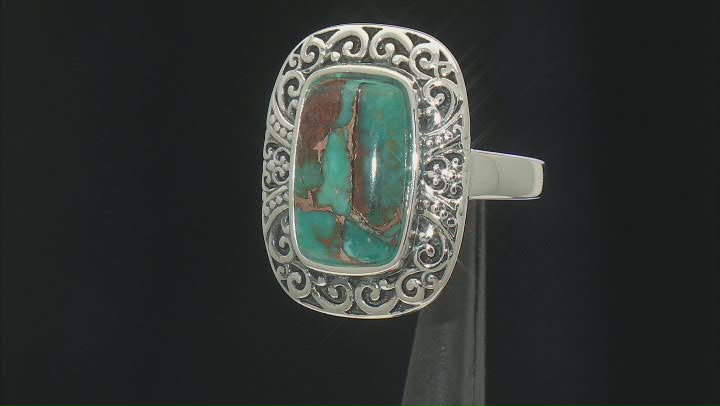 Mohave Kingman Turquoise Sterling Silver Ring Video Thumbnail