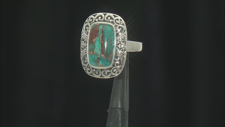 Mohave Kingman Turquoise Sterling Silver Ring Video Thumbnail