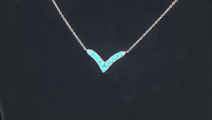 Sleeping Beauty Turquoise Rhodium Over Sterling Silver Necklace Video Thumbnail