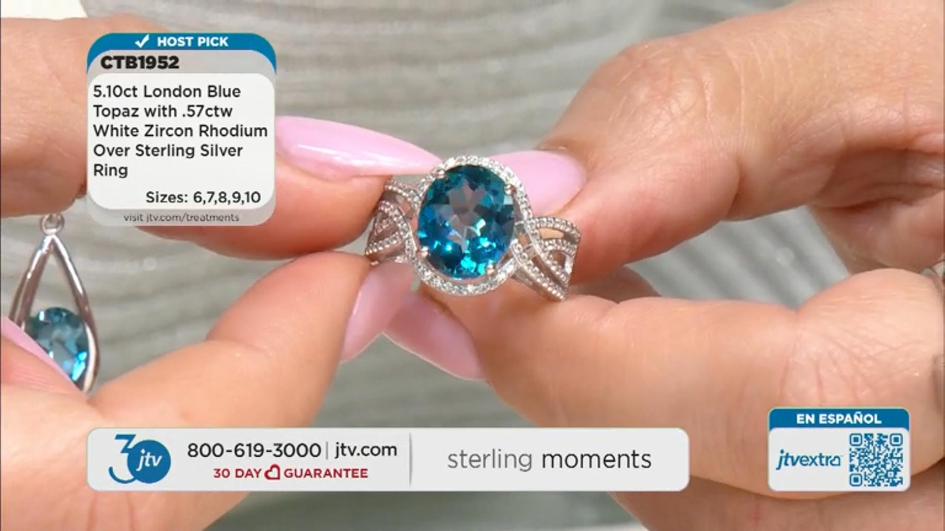 London Blue Topaz Rhodium Over Sterling Silver Ring 5.67ctw Video Thumbnail