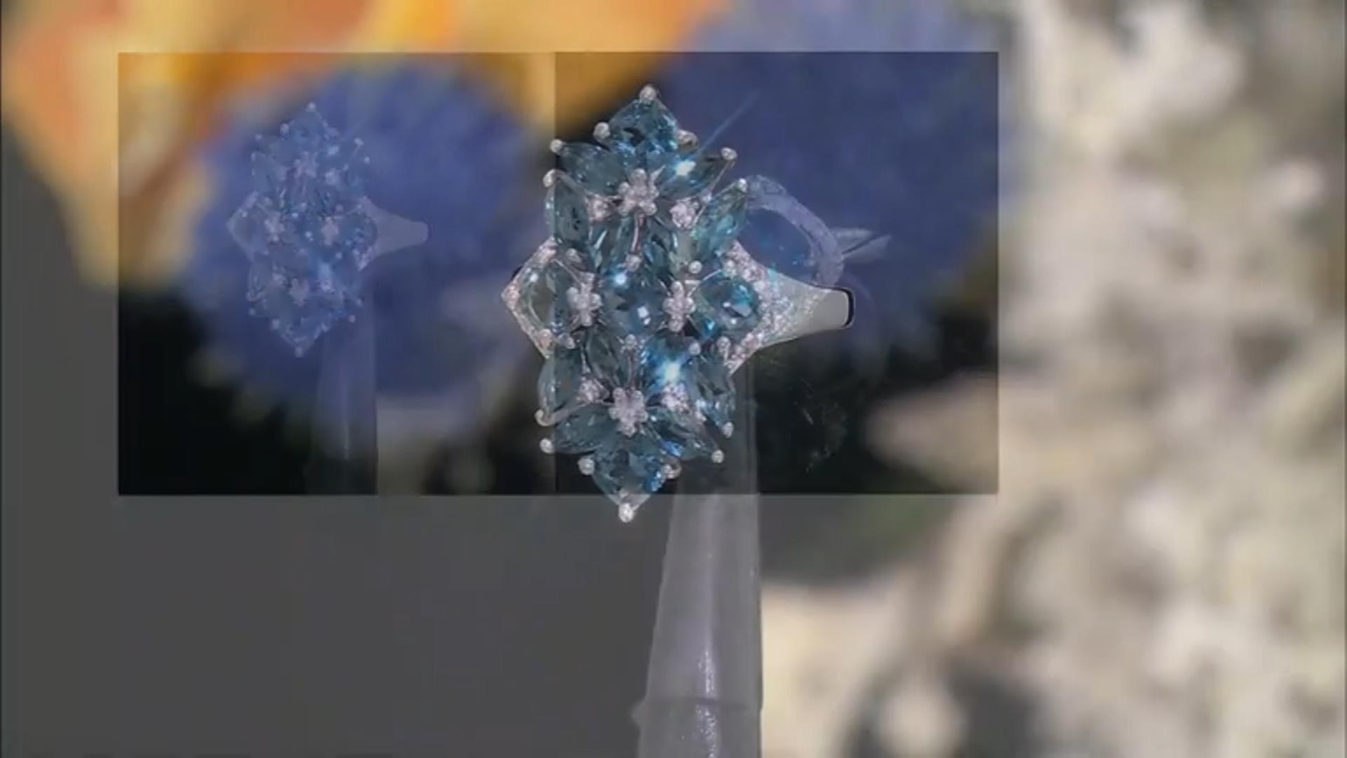 London Blue Topaz Rhodium Over Sterling Silver Ring 3.48ctw Video Thumbnail