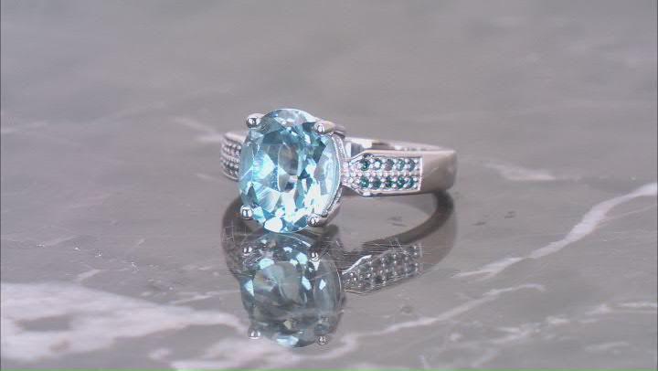 Sky Blue Topaz Rhodium Over Sterling Silver Ring 3.34ctw Video Thumbnail