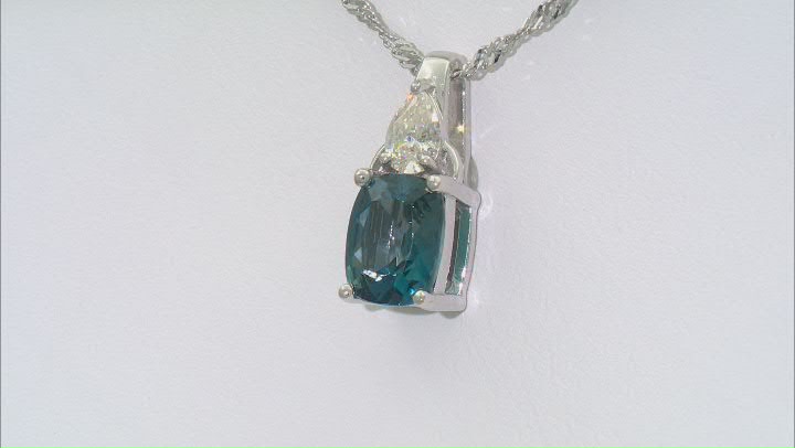 London Blue Topaz Rhodium Over Silver Pendant With Chain 2.79ctw Video Thumbnail