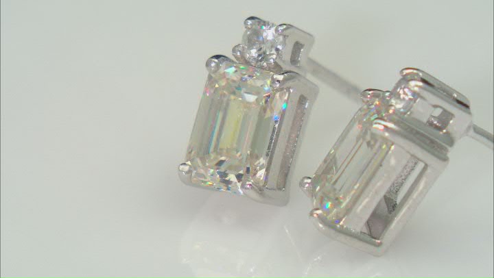 Strontium Titanate Rhodium Over Silver Earrings 2.52ctw Video Thumbnail