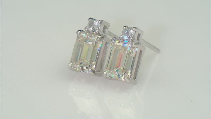 Strontium Titanate Rhodium Over Silver Earrings 2.52ctw Video Thumbnail