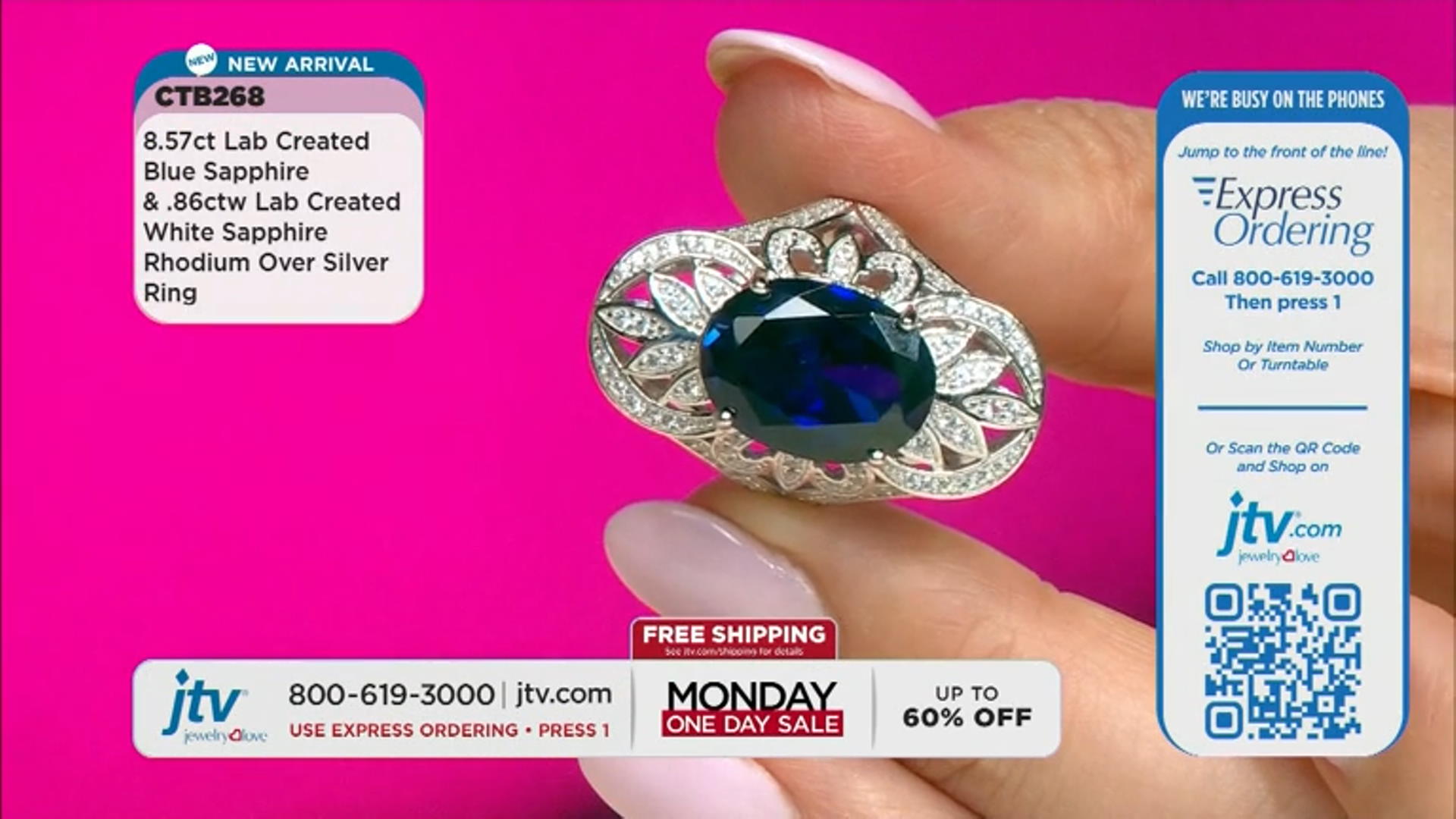 Blue Lab Created Sapphire Rhodium Over Silver Ring 9.43ctw Video Thumbnail