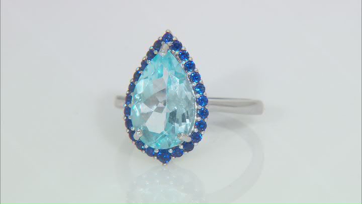 Sky Blue Topaz Rhodium Over Sterling Silver Ring 4.67ctw Video Thumbnail