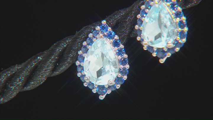 Sky Blue Glacier Topaz Rhodium Over Sterling Silver Stud Earrings 3.02ctw Video Thumbnail