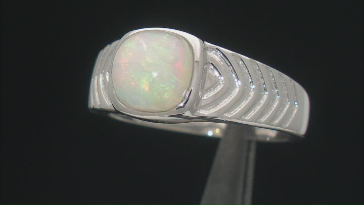 Multicolor Ethiopian Opal Sterling Silver Solitaire Ring 1.43ct Video Thumbnail