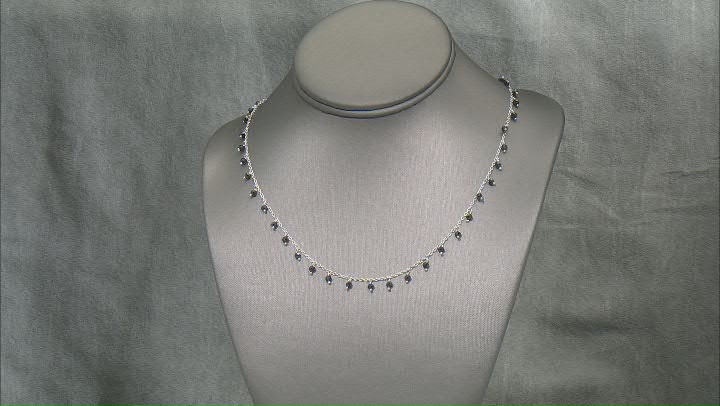 Black Spinel Rhodium Over Sterling Silver Necklace 10.00ctw Video Thumbnail