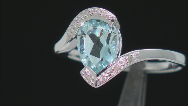 Sky Blue Topaz Rhodium Over Sterling Silver Ring 2.22ctw Video Thumbnail