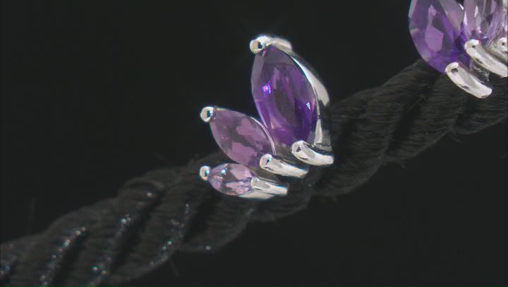 Purple Amethyst Rhodium Over Silver Earrings 1.43ctw Video Thumbnail