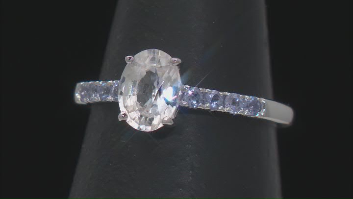 White Zircon Rhodium Over Sterling Silver Ring 1.70ctw Video Thumbnail