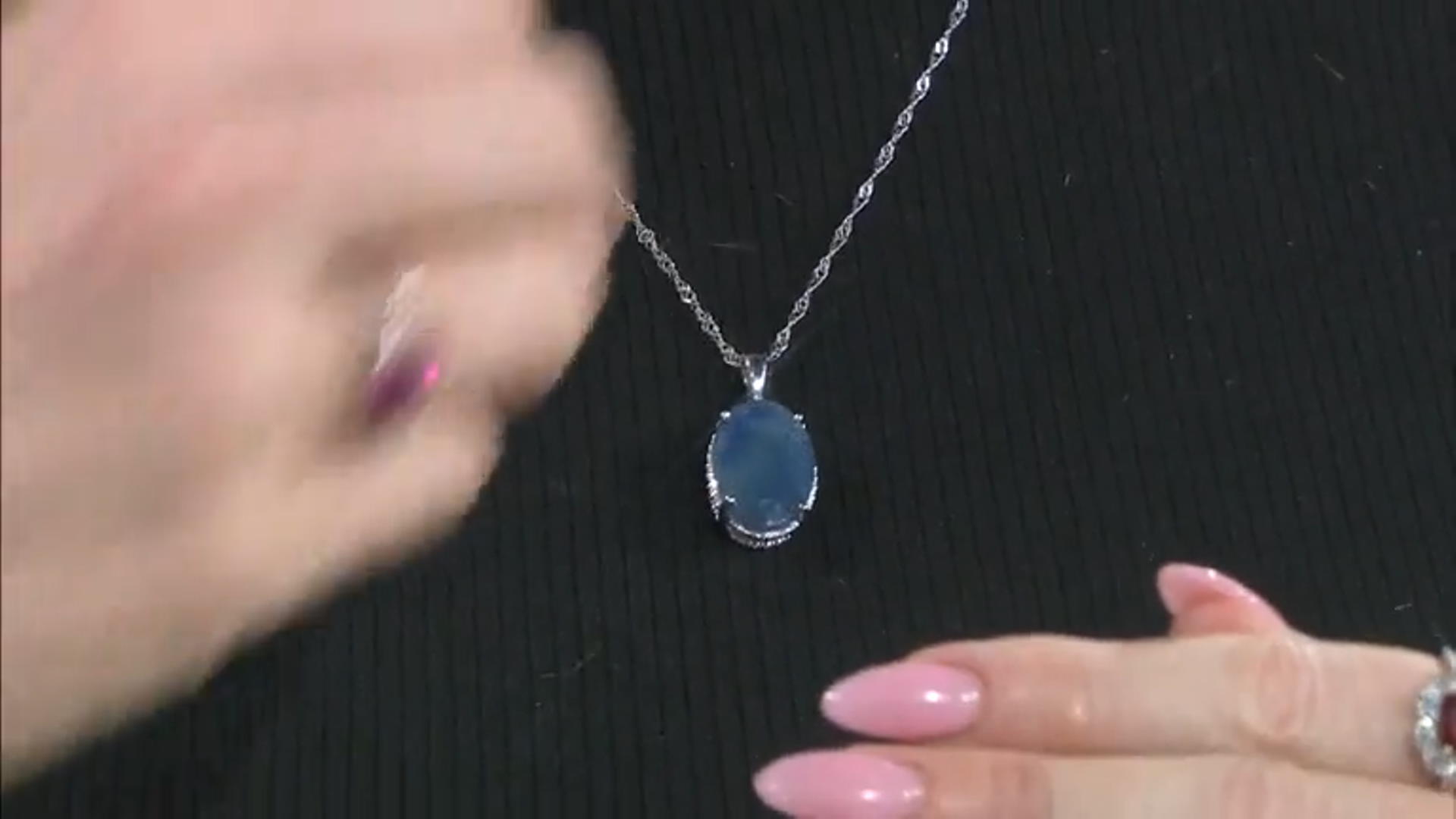 Blue Sapphire Rhodium Over Sterling Silver Solitaire Pendant With Chain 10.63ct Video Thumbnail
