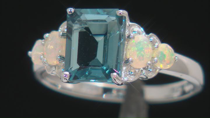 London Blue Topaz Rhodium Over Sterling Silver Ring 2.82ctw Video Thumbnail