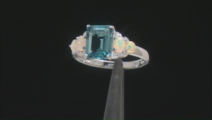 London Blue Topaz Rhodium Over Sterling Silver Ring 2.82ctw Video Thumbnail
