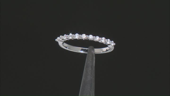 White Zircon Rhodium Over Sterling Silver Ring Set 2.36ctw Video Thumbnail