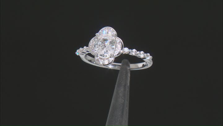 White Zircon Rhodium Over Sterling Silver Ring Set 2.36ctw Video Thumbnail