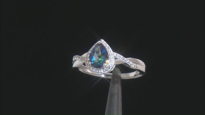 Blue Petalite Rhodium Over Sterling Silver Ring 0.83ctw Video Thumbnail