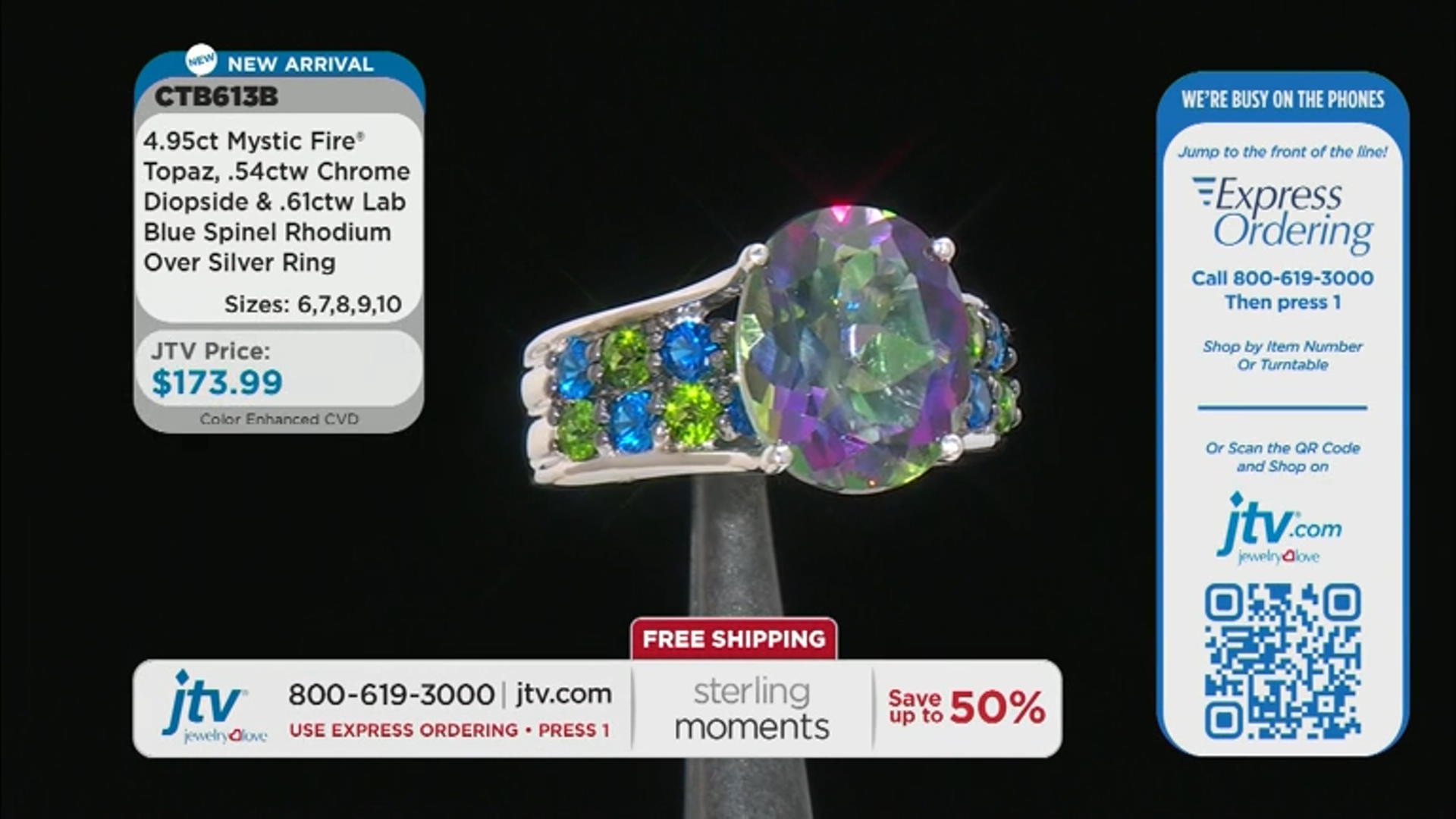 Green Mystic Fire® Topaz Rhodium Over Sterling Silver Ring 6.10ctw Video Thumbnail