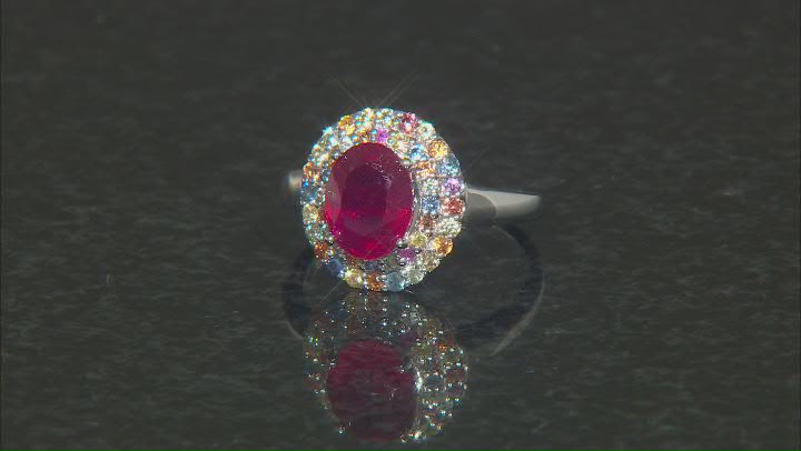 Red Mahaleo® Ruby Rhodium Over Silver Ring Video Thumbnail
