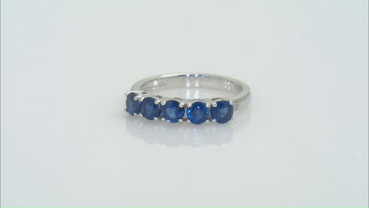 Blue Kyanite Rhodium Over Sterling Silver Ring 1.30ctw Video Thumbnail