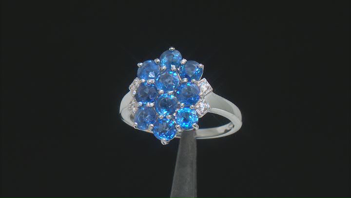 Blue Kyanite Rhodium Over Sterling Silver Ring 2.62ctw Video Thumbnail