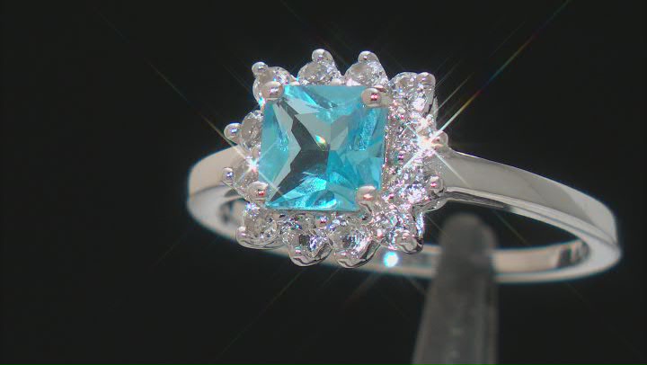 Swiss Blue Topaz Rhodium Over Sterling Silver Ring 1.56ctw Video Thumbnail