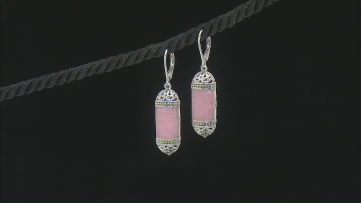 Pink Opal Sterling Silver Earrings Video Thumbnail