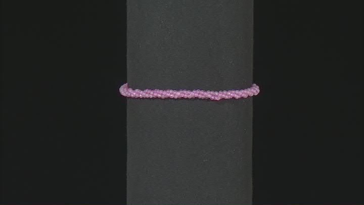 Pink Topaz Rhodium Over Sterling Silver Twist Bracelet Video Thumbnail