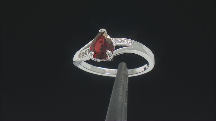 Red Labradorite Rhodium Over Sterling Silver Ring 0.98ctw Video Thumbnail