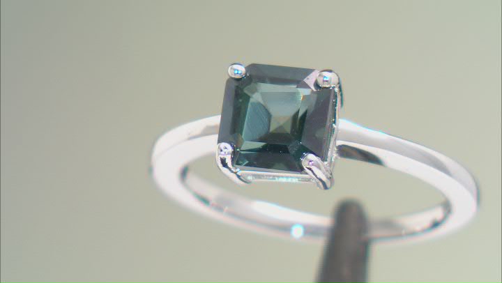 Teal Petalite Rhodium Over Silver Solitaire Ring 1.10ct Video Thumbnail
