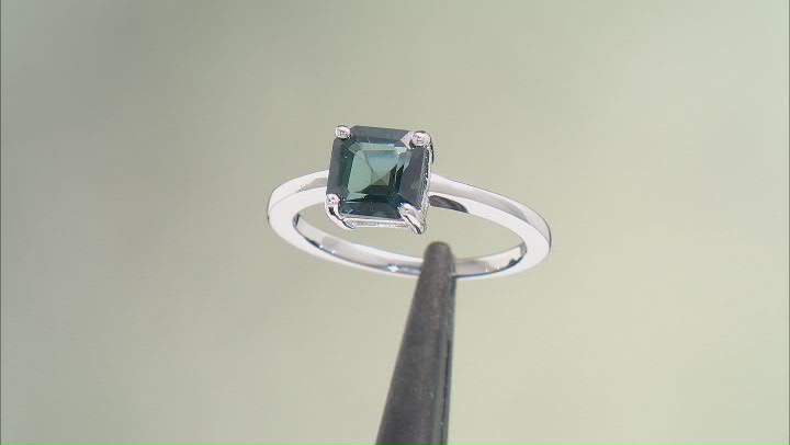 Teal Petalite Rhodium Over Silver Solitaire Ring 1.10ct Video Thumbnail