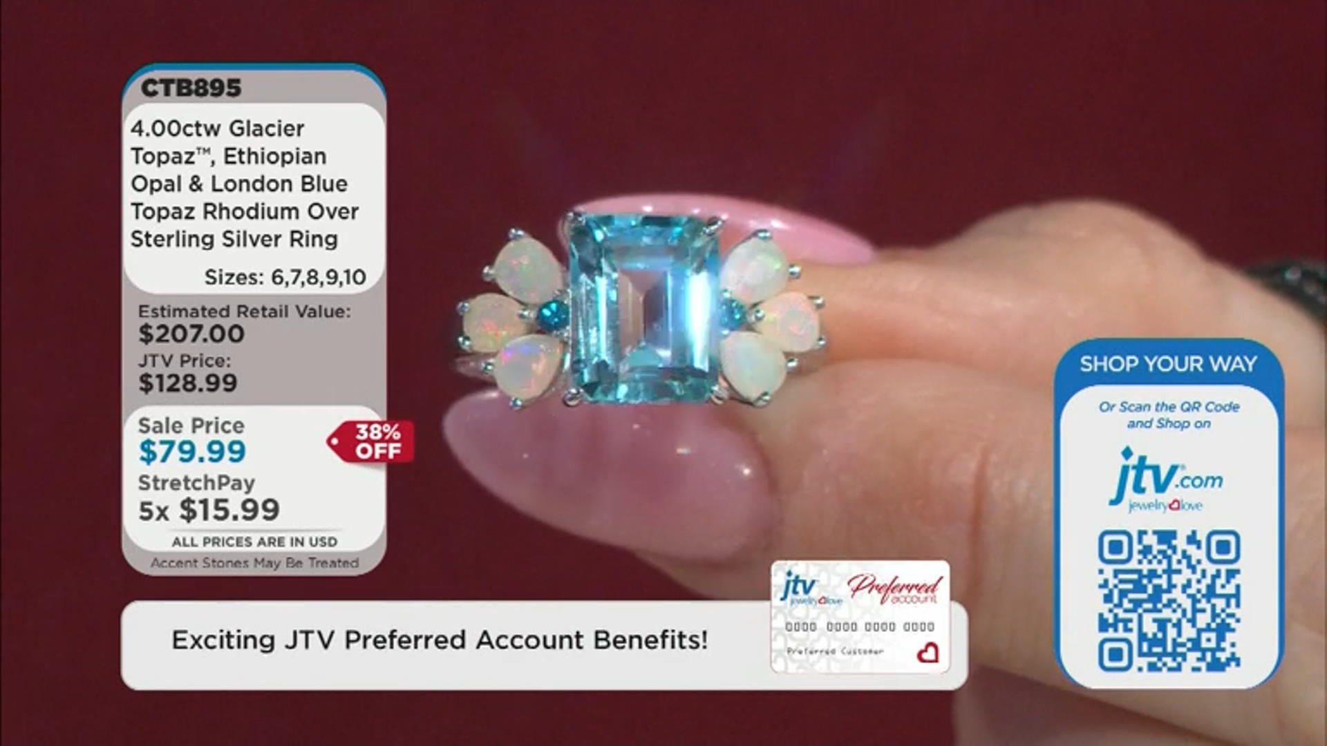 Sky Blue Topaz Rhodium Over Sterling Silver Ring 4.00ctw Video Thumbnail