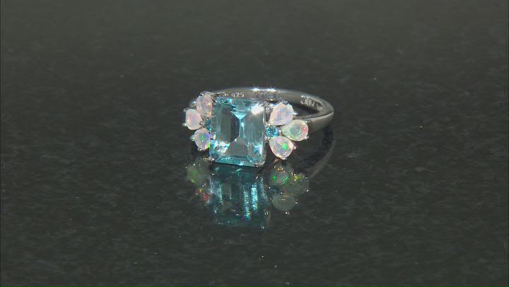 Sky Blue Topaz Rhodium Over Sterling Silver Ring 4.00ctw Video Thumbnail