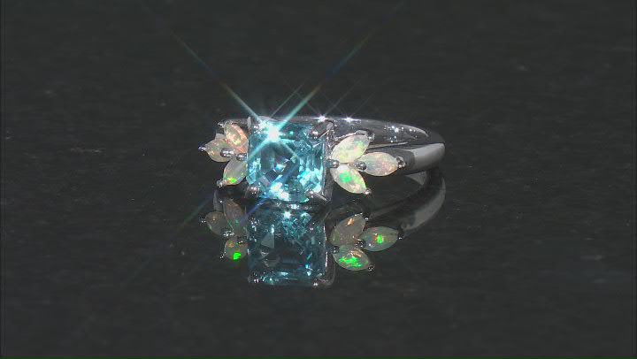 Swiss Blue Topaz Rhodium Over Sterling Silver Ring 1.81ctw Video Thumbnail