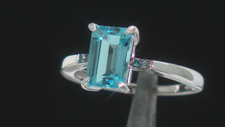 Swiss Blue Topaz Rhodium Over Sterling Silver Ring 1.80ctw Video Thumbnail