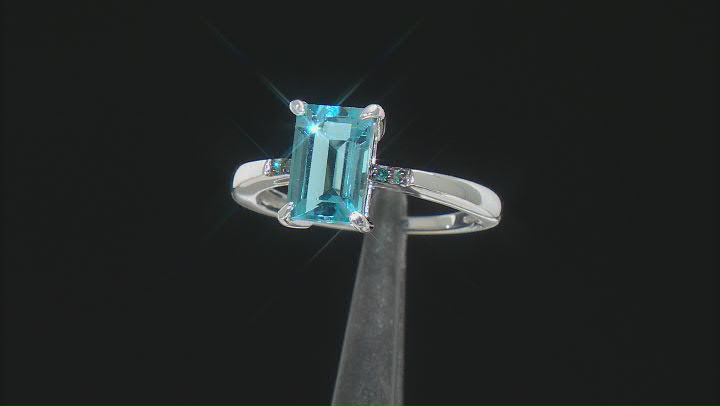 Swiss Blue Topaz Rhodium Over Sterling Silver Ring 1.80ctw Video Thumbnail