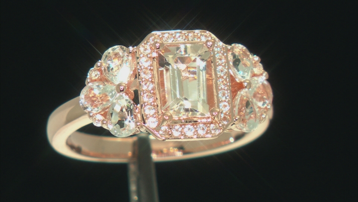 Peach Morganite 18k Rose Gold Over Silver Ring 1.42ctw Video Thumbnail