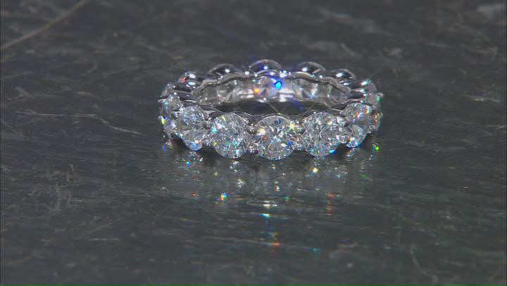 White Cubic Zirconia Rhodium Over Sterling Silver Ring And Band 28.00ctw Video Thumbnail