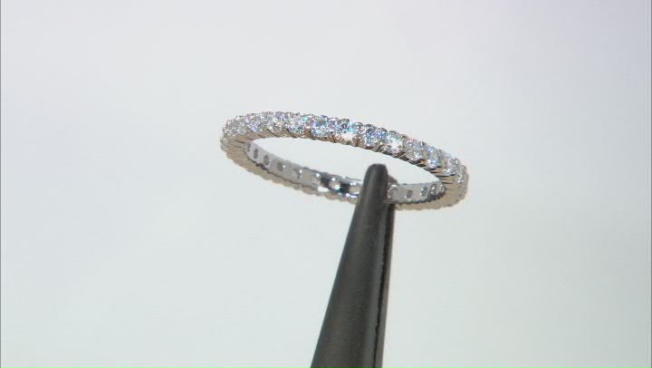 Cubic Zirconia Rhodium Over Silver Ring With Band 8.93ctw (4.85ctw DEW) Video Thumbnail