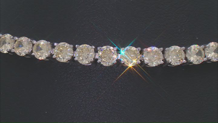 Yellow Cubic Zirconia Rhodium Over Sterling Silver Tennis Bracelet 16.38ctw Video Thumbnail