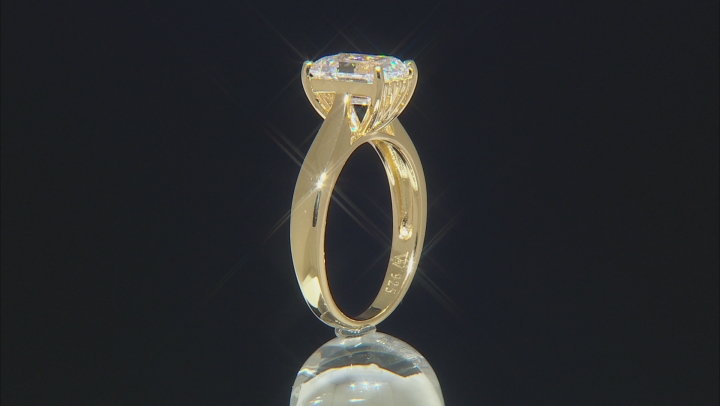 White Cubic Zirconia 18k Yellow Gold Over Sterling Silver Ring 4.00ctw Video Thumbnail