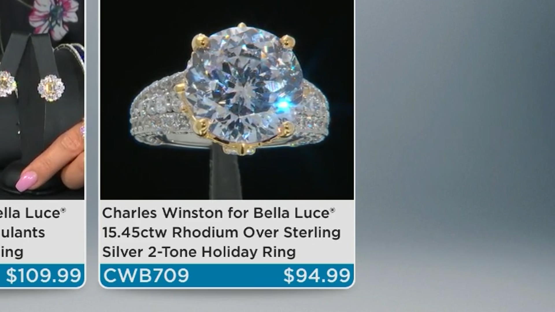 Yellow and White cubic Zirconia Rhodium Over Silver Earrings Video Thumbnail