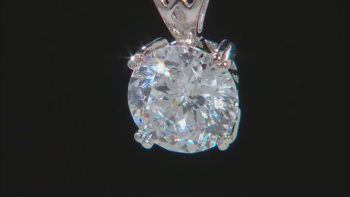 Cubic Zirconia Rhodium Over Silver Pendant With Chain 6.30ct (3.87ct DEW) Video Thumbnail