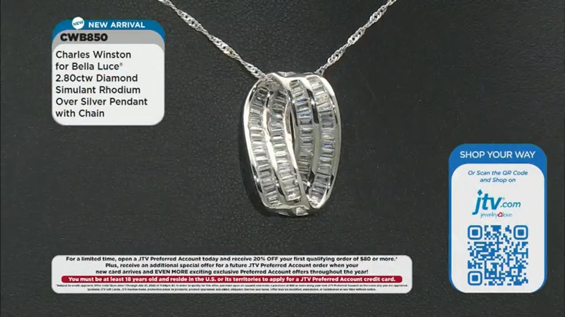White Cubic Zirconia Rhodium Over Sterling Silver Pendant With Chain 2.80ctw Video Thumbnail