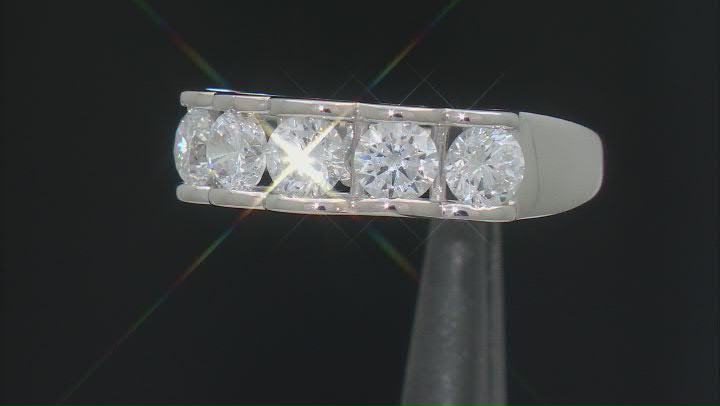White Cubic Zirconia Rhodium Over Sterling Silver Ring 2.48ctw Video Thumbnail