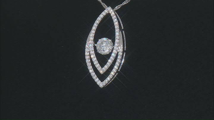 White Cubic Zirconia Rhodium Over Sterling Silver Pendant 3.62ctw Video Thumbnail